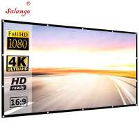 Salange 150 inch Projector Polyester Screen HD Folding Anti-Crease Portable Hologram Projection Movies Screen for Outdoor Indoor