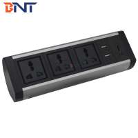 Multifunction clamp desktop data and power socket outlet box